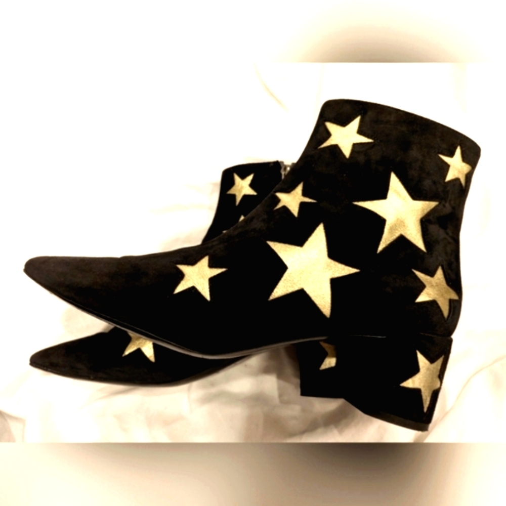 Saint Laurent Star Suede Ankle Booties - Picture 5 of 13